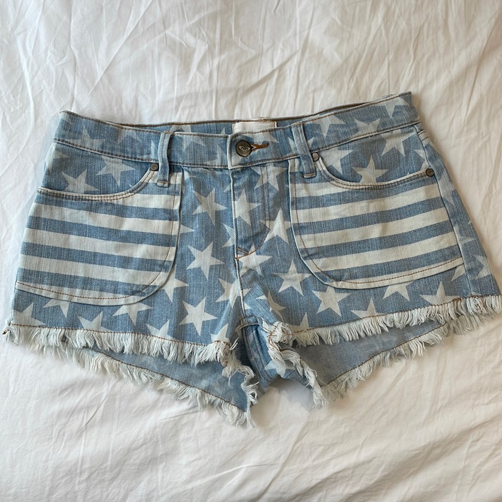 Roxy Stars and Stripes Denim Shorts